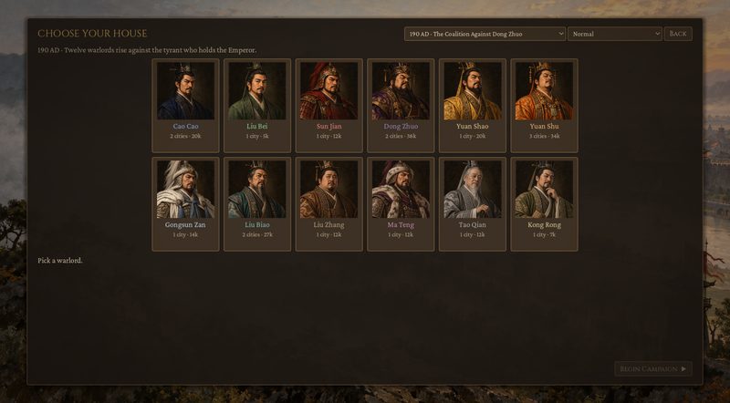 Choosing a warlord